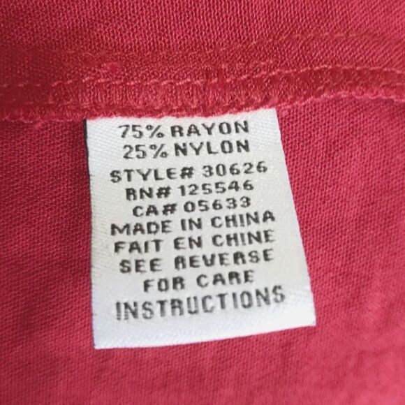 Habitat Button Down Top Lagenlook Asymmetric Casual Relaxed Fiery Red - Picture 7 of 7